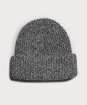 Chunky Knit Beanie in Onyx Marble